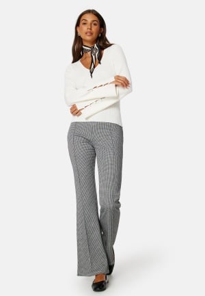 BUBBLEROOM Francine Trousers Black / White / Checked XL