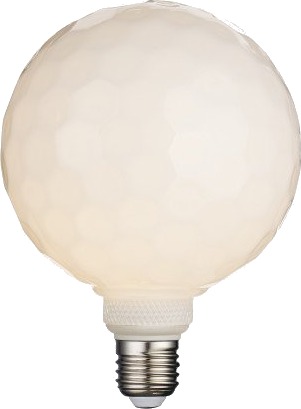Halo Design Colors Geo E27 globepære, opal, Ø12,5 cm