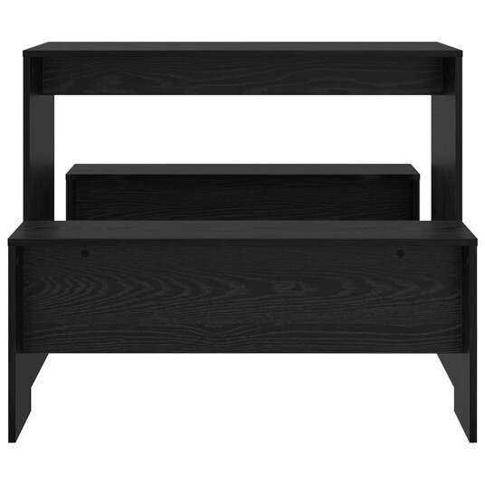 Spisestuesett 2 pcs Svart eik 97 x 47 x 75 cm Konstruert tre