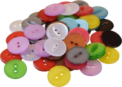 Infinity Hearts Infinity Hearts Knapper I Akryl Ass Farger 19Mm 50 Stk