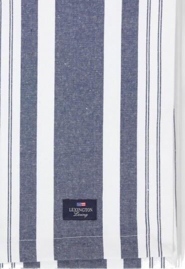 LEXINGTON Icons Oxford Stripete Duk Hvit/blå 180x180 cm