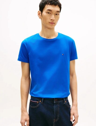 Tommy Hilfiger Stretch Slim Fit Tee Blue XL