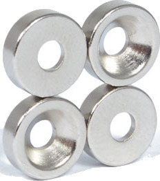 Praktisk magnet med skruehull Ø 10 x 3 mm | Oppheng med magneter
