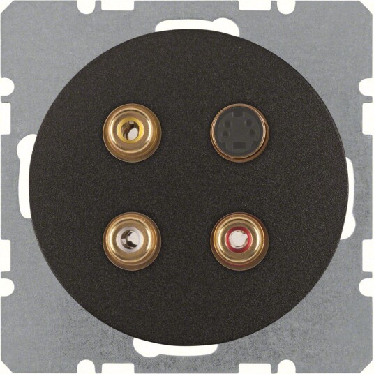 Hager 3315322045 Multimedieuttak R.1/r.3 Svart