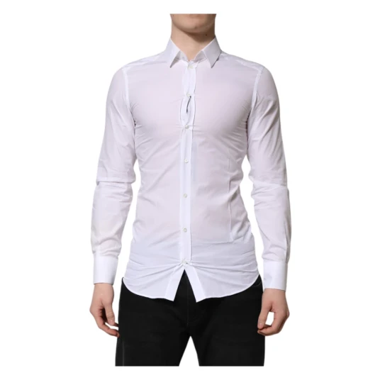 Dolce & Gabbana Herre Skjorter Hvit S Dolce & Gabbana Herre Skjorter Hvit S