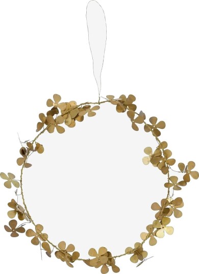 house doctor Wreath, Hdclover, Brass Finish - BROWN - 20X20X1 cm