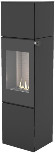 Nexo 160 svart frittstående biopeis med glassdør Nexo 160 svart frittstående biopeis med glassdør