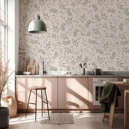 Blomstermønster Tapet