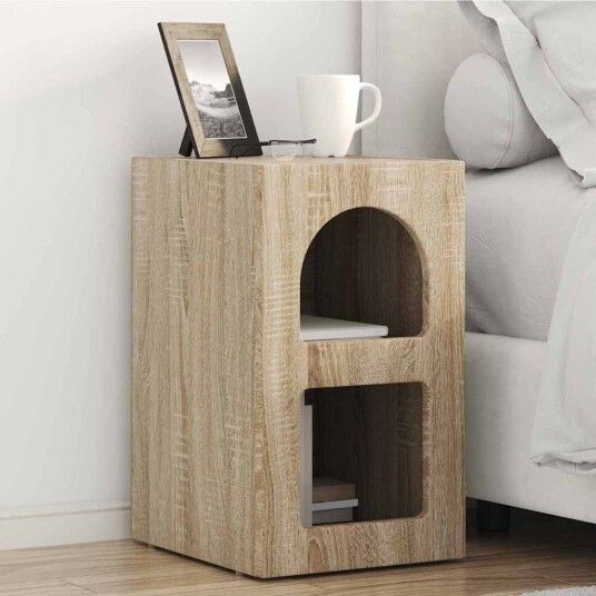 Nattbord 2 pcs Sonoma eik 29,5 x 35 x 50 cm Konstruert tre