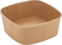 Bowle Firkantet 170X170x65 Mm 1200 Ml Kraft Med Pe Brun,6 Pk X 50 Stk/Krt