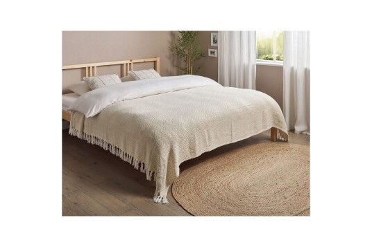 Sengeteppe Toutli Lys beige 200x220 cm