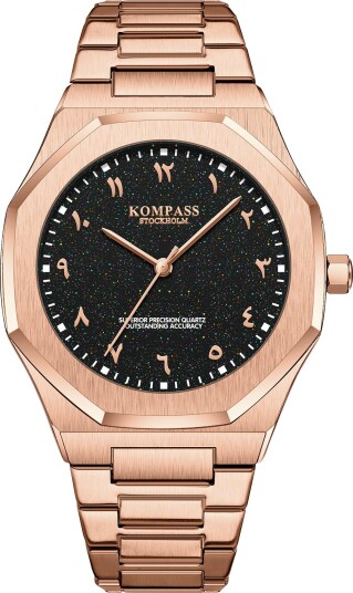 Kompass Star Dust Arabic Rose Gold Black
