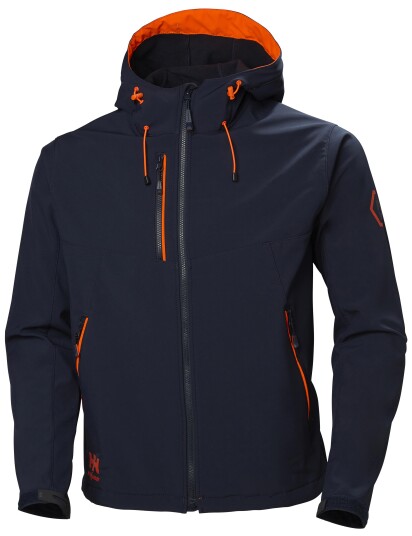 HH Workwear Workwear Helly Hansen Chelsea Evolution Softshelljakke Med Hette Marineblå L