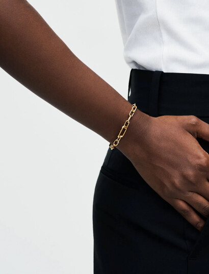 Pandora 14K Gold-Plated Small Link Bracelet - Gold - 17.5 CM