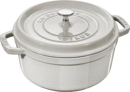 Staub - La Cocotte rund gryte 26 cm 5,2L hvit 1721250-01-0 Staub - La Cocotte rund gryte 26 cm 5,2L hvit 1721250-01-0