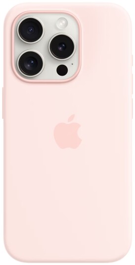 iPhone 15 Pro Silicone deksel med MagSafe (lyserosa)