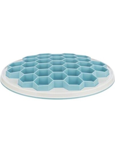 Trixie Slow Feeding Food Plate Hive 30 cm Grey/Blue Trixie Slow Feeding Food Plate Hive 30 cm Grey/Blue