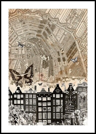 Amsterdam City Breaks Poster Plakat / 100x150cm