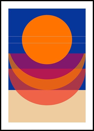 Geometric Sunset Plakat Plakat / 100x150cm