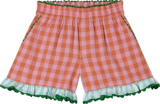 Stella McCartney Kids Shorts   Rosa/oransje avkrysset m. Grønn   Stella McCartney Kids   10 år 140   Shorts