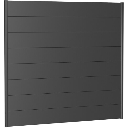 BIOHORT VEGGPANEL FOR LEVEGG UTEN AKRYLGLASS 200X180 MØRK GRÅ METALLIC