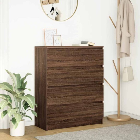 Skjenk brun eik 80x35x99 cm konstruert tre