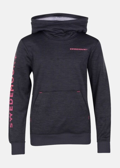 Swedemount Training Logo Hood Jr Charcoal Melange/New Pink 120 Hoodies Swedemount Training Logo Hood Jr Charcoal Melange/New Pink 120 Hoodies
