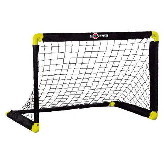 Goalz Foldable Football Goal 91x61x61 cm, sammenleggbart fotballmål Black/Yellow