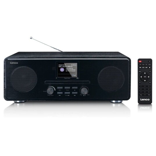 Lenco DAR-061 DAB+ Radio med CD/MP3 Spiller og Bluetooth, Svart Lenco DAR-061 DAB+ Radio med CD/MP3 Spiller og Bluetooth, Svart
