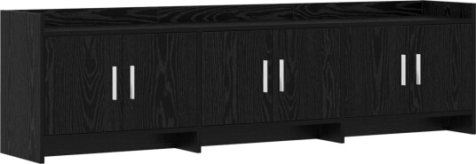 TV skap 168 x 33 x 47 cm Svart eik Konstruert tre TV skap 168 x 33 x 47 cm Svart eik Konstruert tre