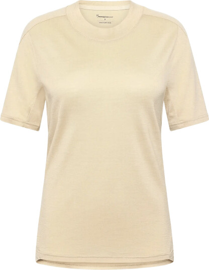 Knowledge Cotton Apparel Dynamic Wool T Shirt Cream XS