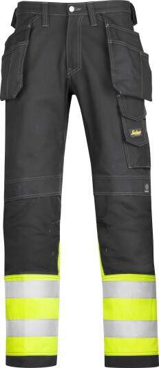 Snickers Workwear 3235 Arbeidsbukse varsel, gul/svart C54, Klær