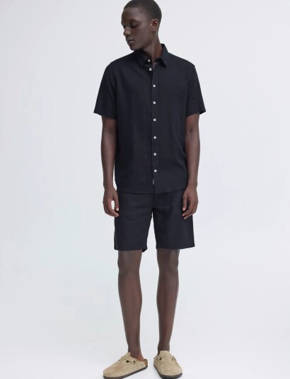 Blend Bhbobby Linen S/S   Navy   XL