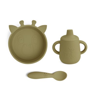 nuuroo Servisesett Elias Giraffe sett med 3 stk. Olive Green nuuroo Servisesett Elias Giraffe sett med 3 stk. Olive Green