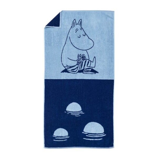 MoominArabia Mummi badehåndkle 70x140 cm Mummitrollet marineblå