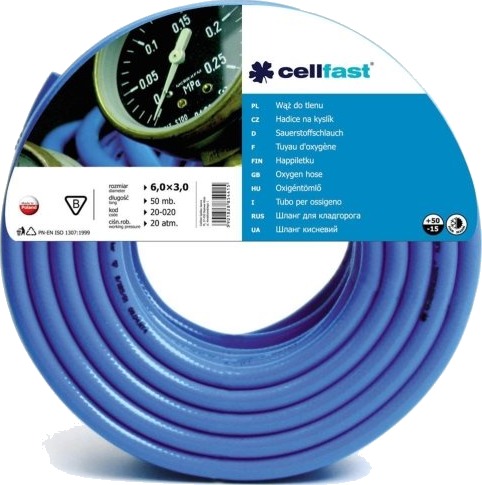 Cellfast Oksygenslange 6 X 3 Mm 80 Mb 20 684