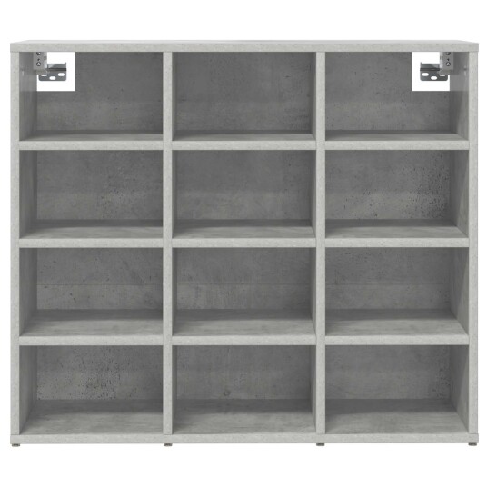 Sko Skap med hylle Betonggrå 77.5 x 30 x 67 cm Konstruert tre Sko Skap med hylle Betonggrå 77.5 x 30 x 67 cm Konstruert tre