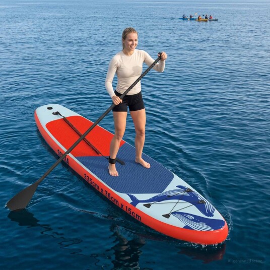 Oppblåsbar Stand Up Paddle Board SCYLLA 335 x 76 x 15 cm Blå Oppblåsbar Stand Up Paddle Board SCYLLA 335 x 76 x 15 cm Blå