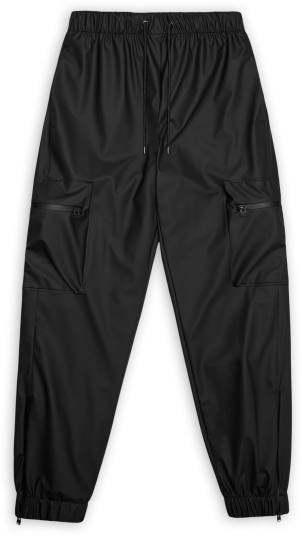 Rains Unisex Cargo Rain Pants Regular W3 Black S Rains Unisex Cargo Rain Pants Regular W3 Black S
