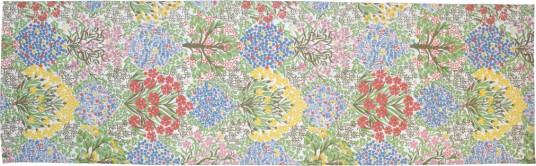 Almedahls Botanic Gardern løper 45 x 150 cm Multi Blå