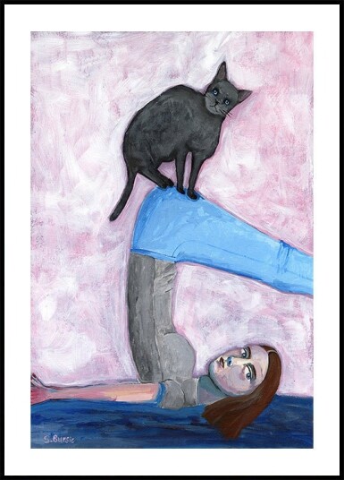 Yoga with my Cat Plakat Plakat / 100x150cm