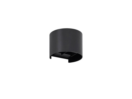 Lindby LED utendørs vegglampe Nivar rund svart metall Lindby LED utendørs vegglampe Nivar rund svart metall