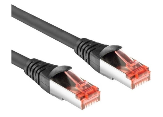 Act Black 1 Meter Cat6a U/Ftp Pvc High Flexibility Tangle-Free Patch Cable Snagless With Rj45 Connectors (Fb5001)