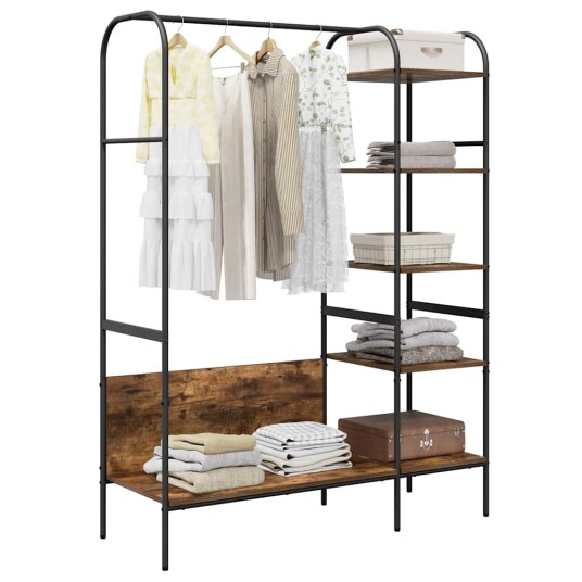  Klesstativ med hylle Brun 120 x 44 x 160 cm Konstruert tre