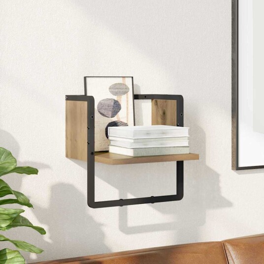 Vegghylle Kunstnerisk Eik 30 x 25 x 30 cm Konstruert tre