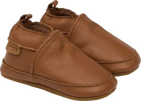 Mikk line Leather Slipper Solid Brown 27 28