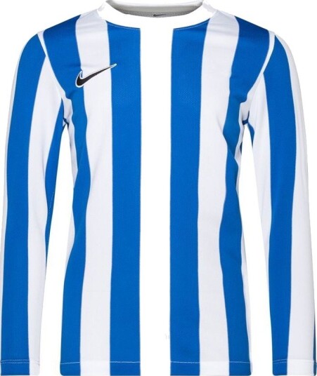 Nike Spillerdrakt Dri FIT Striped Division IV   Hvit/Blå/Svart Langermet Barn størrelse M: 137 147 cm