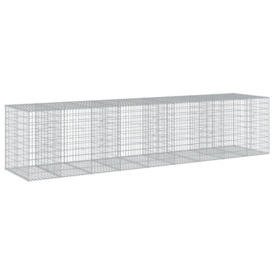 Gabionkurv med deksel 450x100x100 cm galvanisert jern Gabionkurv med deksel 450x100x100 cm galvanisert jern