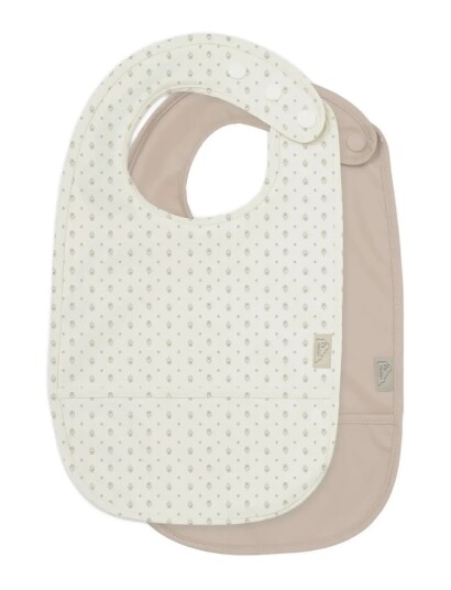 Cam Cam Copenhagen Bib W/ Pocket 2-Pack Vintage Toys Cream ONE SIZE