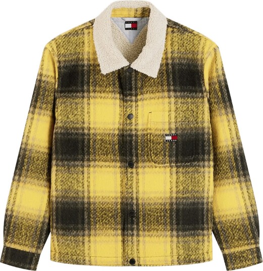 Tommy Jeans Tjm Teddy Collar Brushed Shacket Yellow M
